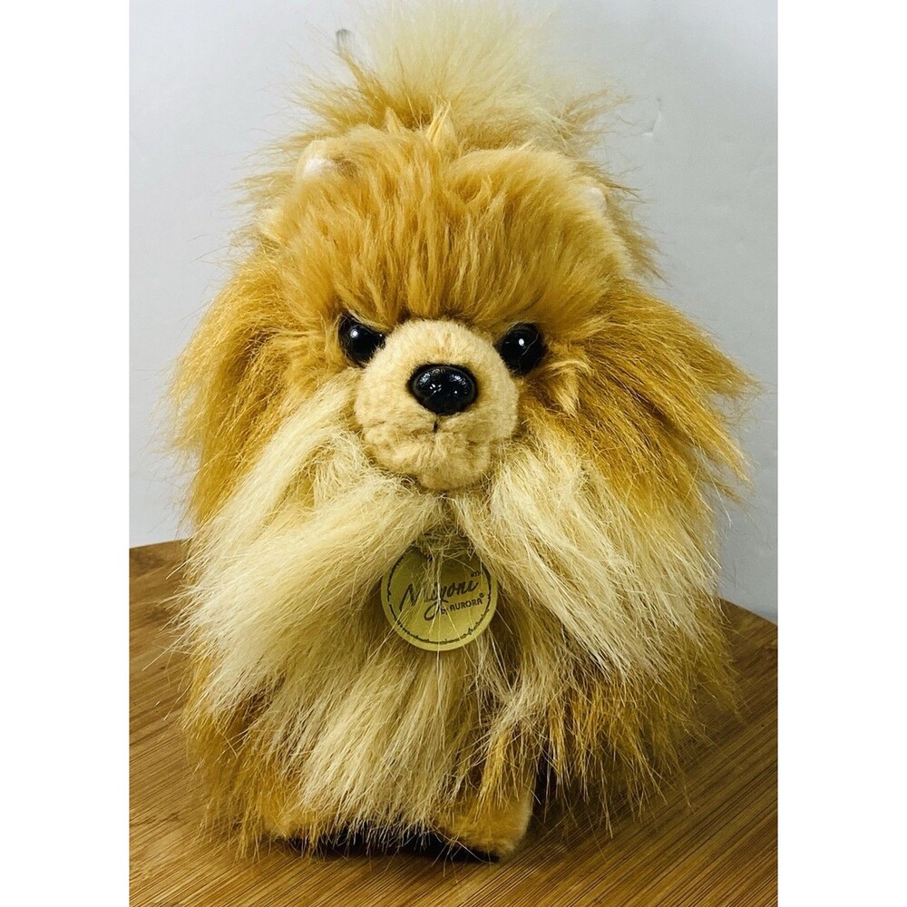 Aurora Miyoni Pomeranian Stuffed Plush Toy Soft Tan Cream Dog Plushie